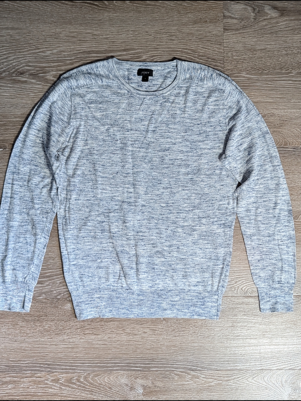 J. Crew Light Heather Blue Gray Crewneck Sweater